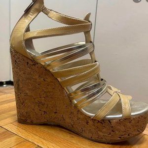 Jimmy Choo metallic wedges
